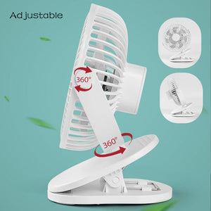 Motion Sensor Automatic Operated Portable Fan with USB Port Clip-on Fans