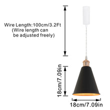 Load image into Gallery viewer, Track Pendant Lights Freely Adjustable Gold Inner Black Outer Metal Shade French Gold Base Loft Hallway Lamp