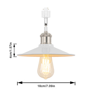 Rotatable Tilt Adjusted Track Head Light Matte Nickel Base Metal Shade Retro Design