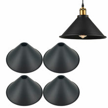 Load image into Gallery viewer, 4-Pack 11.8&quot; Iron Cone Lampshade Industrial Vintage Black Color