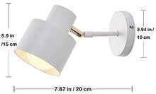Load image into Gallery viewer, Rustic State Industrial Look Adjustable Wall Reading Task Wall Llight (White)