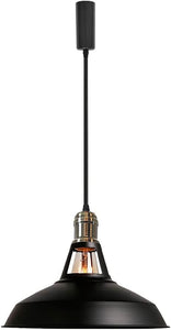 Track Pendant Lights Freely Adjustable Cord Black Metal Shade Loft Hallway Lamp