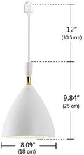 Load image into Gallery viewer, Track Pendant Light White Bell Shade