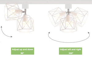 Hollow Metal Shade Track Light Rotatable Tilt Adjustable Accent Lighting Modern Design