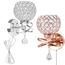 Load image into Gallery viewer, Silver/Gold Modern Luxury Crystal Wall Light Chrome 1pc/2pcs