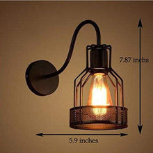 Load image into Gallery viewer, Plug in Vintage Edison Cage Wall Sconce