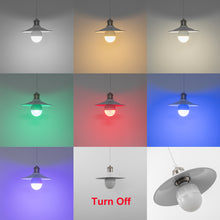 Load image into Gallery viewer, Rechargeable Battery Pendant Light Bright Nickel Base White Metal Shade Smart LED Bulbs With Remote