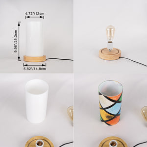 Customized Pattern Stickers Night Light Acrylic Shade Table Lamp