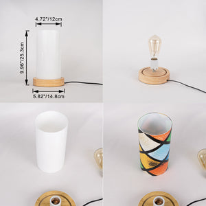 Customized Pattern Stickers Dimmable Night Light Acrylic Shade Table Lamp