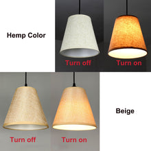Load image into Gallery viewer, Woven Burlap Round Shade Track Pendant Light