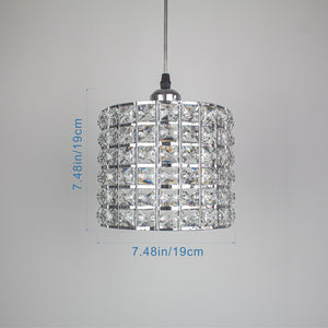 Track Light Pendant Crystal and Chrome Mini Lamp 1pc