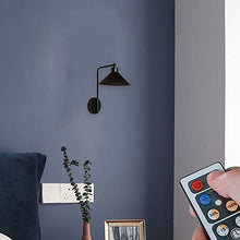 Load image into Gallery viewer, Battery Wireless Industrial Retro Gooseneck Stem  Wall Sconce Remote Dimmable LED