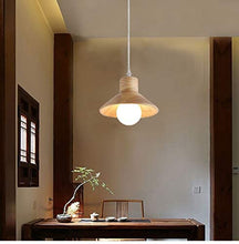 Load image into Gallery viewer, Track Light Pendant Wooden Cone Shade Fixture
