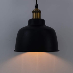 4-Pack 8.7" Industrial Metal Bulb Guard Iron Black E26 Socket Circular  Lamp Shade