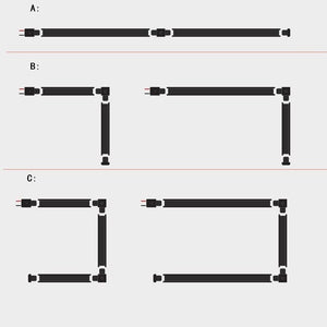 Halo System Track Lighting Connector Accessories Track Extender Black