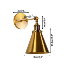Load image into Gallery viewer, Battery Cordless Wall Sconce Cone Copper Fixtures with Smart LED Bulb