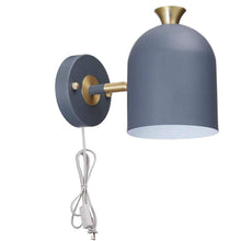 Load image into Gallery viewer, Plug-in Mid Century Modern Wall Lamp  Green/Steel Blue/Yellow 1pc