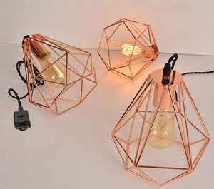 Copper Caged Tack Pendant Lamp 1pc/3pcs