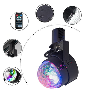 Track Stage Light RGB Voice Activated Flash Lighting for Party with Remote