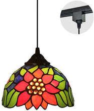 Load image into Gallery viewer, Tiffany Track Pendant Light£¬Multi-Colored Glass Lampshade
