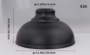 4-Pack 11.6" Industrial Metal Bulb Guard Iron Black Light Shade