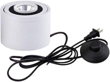 Load image into Gallery viewer, 5W LED Barrel Type  5.9ft On/Off Foot Pedal Switch Cord Wall Spotlight Black/White