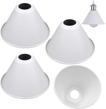 Load image into Gallery viewer, 4-Pack 7.08&quot; Industrial Metal Bulb Guard Iron White Light Shade Lamp Shade For Wall Sconce