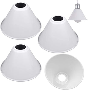 4-Pack 7.08" Industrial Metal Bulb Guard Iron White Light Shade Lamp Shade For Wall Sconce