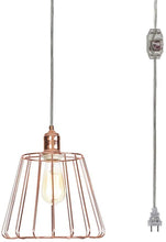 Load image into Gallery viewer, Minimalist Metal Shade Plug-in Pendant Light Dimmable