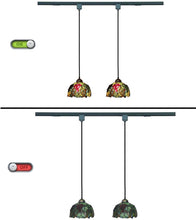 Load image into Gallery viewer, Tiffany Track Pendant Light£¬Multi-Colored Glass Lampshade
