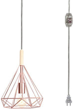 Load image into Gallery viewer, Minimalist Metal Shade Plug-in Pendant Light Dimmable