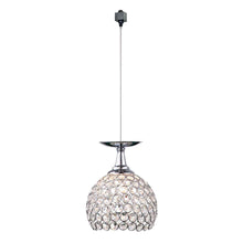 Load image into Gallery viewer, Track Fixture Crystal and Chrome Brilliant Mini Pendant Light