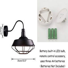 Load image into Gallery viewer, 55 Lumens Battery Wireless Gooseneck Stem Wall Sconce Remote Dimmable LED