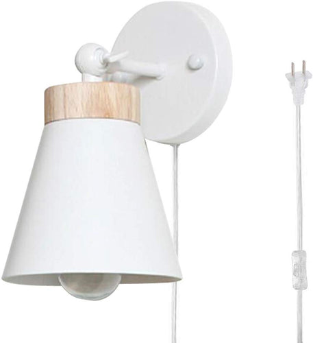 Transparent Plug Wire Wall Sconce Adjustable Lamp Body
