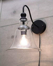 Load image into Gallery viewer, Plug-in Glass Shape Black Wall Lamp
