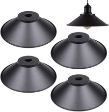 Load image into Gallery viewer, 4-Pack 12.8&quot; Vintage Metal Bulb Guard Iron Black Light Shade Lamp Shade for Wall Sconce