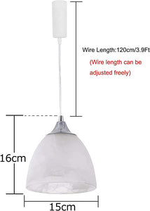 Track Pendant Lights Freely Adjustable Cord Frosted White Glass Shade