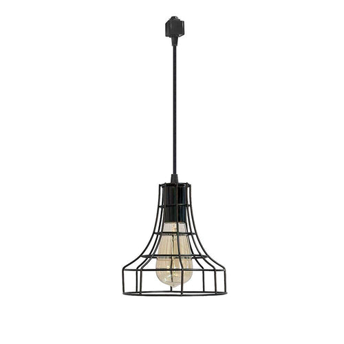 Track Pendant Lighting Vintage Metal Cage Industrial Loft Retro Hanging Fixture