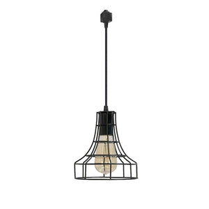Track Pendant Lighting Vintage Metal Cage Industrial Loft Retro Hanging Fixture