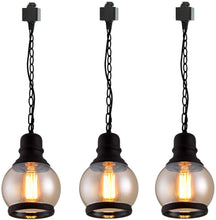 Load image into Gallery viewer, H-Type Industrial Vintage Brown Glass Lamp Shade Track Light Pendants