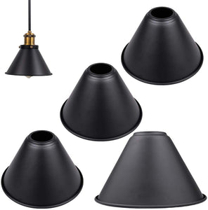 4-Pack 7.08" Antique Metal Bulb Guard Iron Black  Light Shade for Wall Lamp