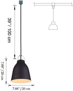 1-light Metal Pail Track  Pendants Light