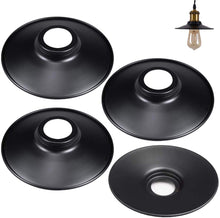 Load image into Gallery viewer, 4-Pack 6.7&quot; Industrial Metal Bulb Guard Black Iron Light Shade for  Wall Sconce