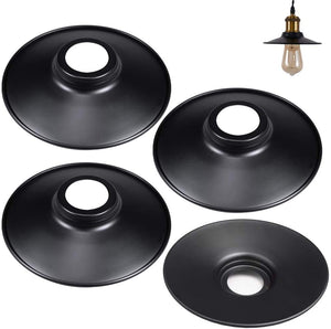 4-Pack 6.7" Industrial Metal Bulb Guard Black Iron Light Shade for  Wall Sconce