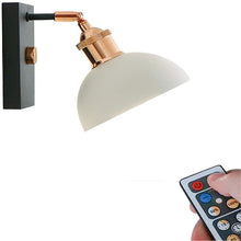 Load image into Gallery viewer, Battery Wireless Modern Industry White Wall Sconce Remote Dimmable LED