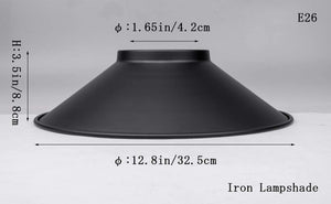 4-Pack 12.8" Vintage Metal Bulb Guard Iron Black Light Shade Lamp Shade for Wall Sconce