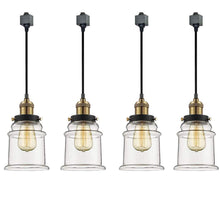 Load image into Gallery viewer, Track Pendant Lighting with Clear Glass Shades 1pc/3pc s/4pcs