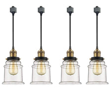 Load image into Gallery viewer, Track Pendant Lighting with Clear Glass Shades 1pc/3pc s/4pcs