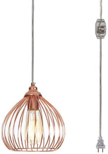 Load image into Gallery viewer, Minimalist Metal Shade Plug-in Pendant Light Dimmable