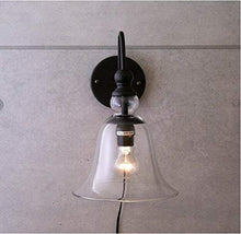 Load image into Gallery viewer, Plug-in Glass Shape Black Wall Lamp